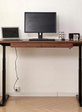 胡桃木书桌橡木桃升降桌樱木学60680习桌实红写字桌木办公桌