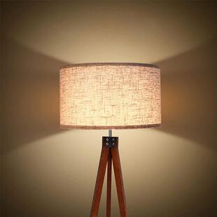 实木三支脚落地美灯欧书灯KTI客厅玄关可调高度氛围卧室房复古立