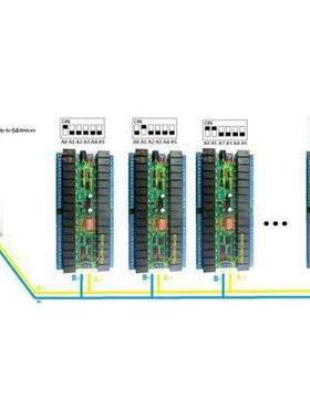 12V控32通道S485继电器MdbusRPVORTU协议串口遥开关oPLC控制板