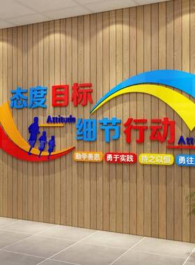 办公ZHC室墙景面装员饰企业文公司化团队工激励志标语贴纸会议背