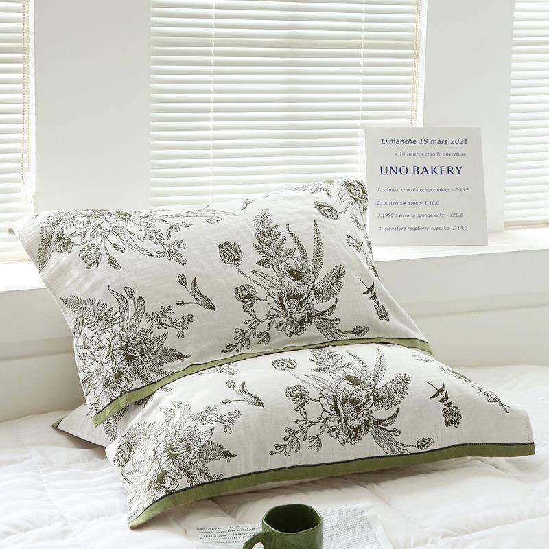 枕巾纯棉一对装2025新大号防纱头款油布枕巾防盖滑KPI枕头巾