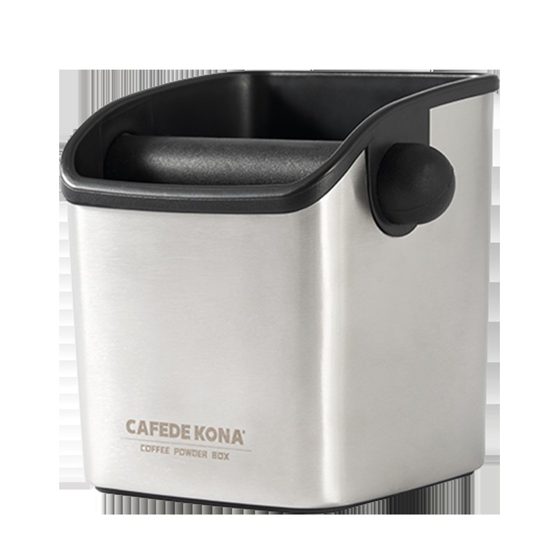 CFEDE KON 敲渣桶半自动咖啡机粉渣盒废渣 桌面不锈钢粉渣桶