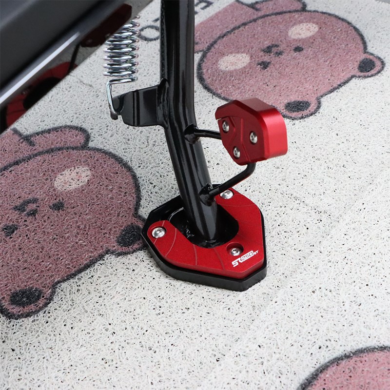 无极SR0GT加大脚撑改装边撑加大座辅助侧踢边撑加宽防滑垫配件
