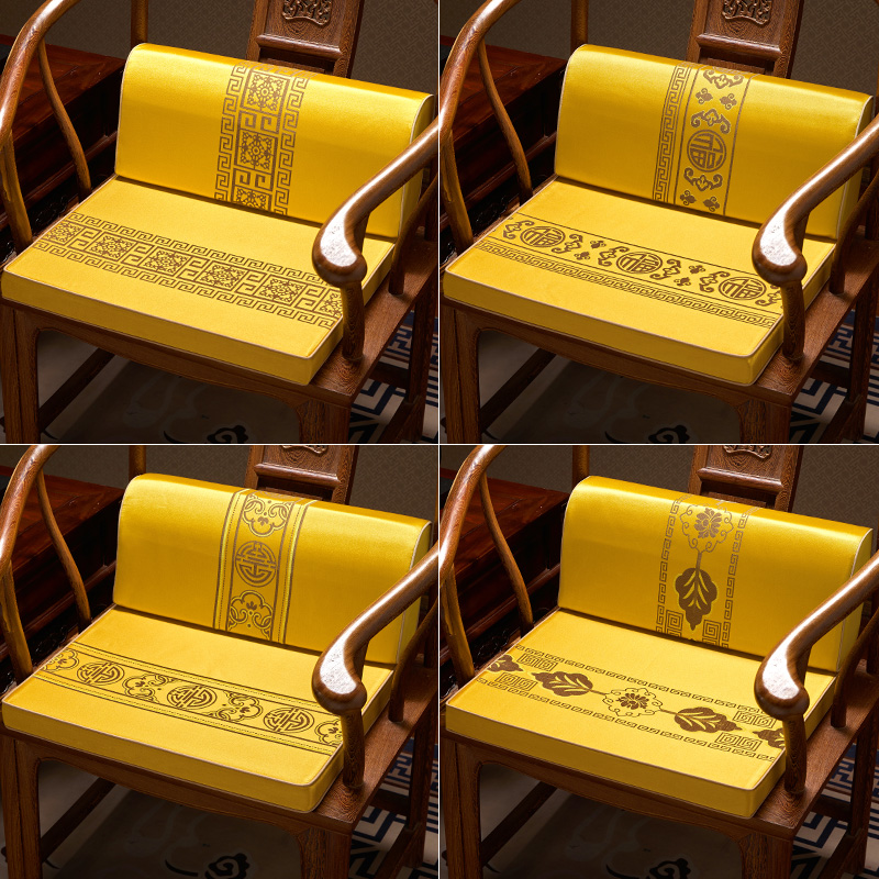 中式腰靠垫客厅沙发靠背办公室护腰靠背红木椅垫坐垫靠垫一体定制