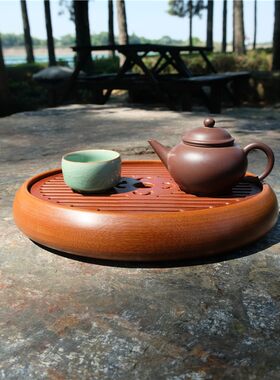 复古风迷你小茶盘 宜兴电木不开裂北方中式茶具 功夫蓄水旅行茶具