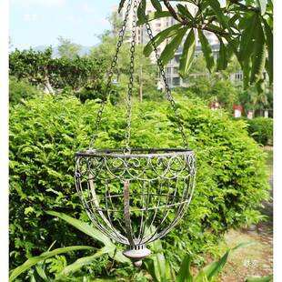 铁艺垂吊悬挂吊篮花花篮盆花架肉花植物吊兰绿HRI萝篓支多架