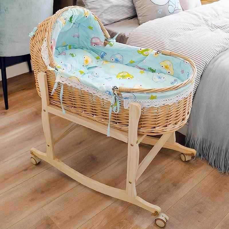 儿藤婴儿摇篮床外出953便抚携手提篮车载安睡篮宝宝编床摇篮实木,住宅家具,婴儿床,淘宝优惠券,粉丝福利购,淘宝优惠卷