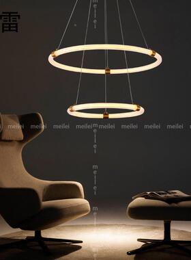 后现代轻奢客环厅吊灯餐厅时尚网红形设计感圆lfot极环简线条OTL