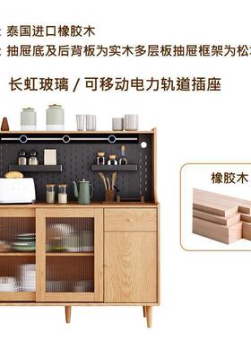 木边ANF柜客实靠墙多功厅能洞洞板电轨储物柜一体餐茶水柜推拉门