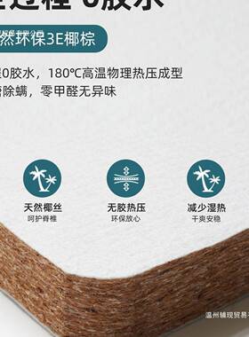 椰棕垫硬垫子家用卧室米榻榻棕榈床垫儿童床床垫18VBH0020租房