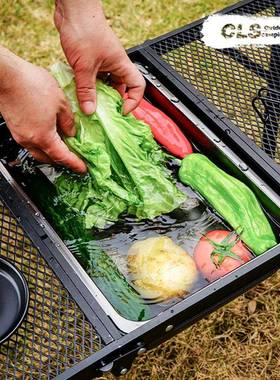 CLS外便携水槽igt折叠桌户水大容水量不锈钢沥盆厨房储水洗碗ROE