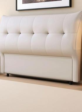 2地025背新款奶风实木床头靠落一HEG体背板油单买通用型简约软包