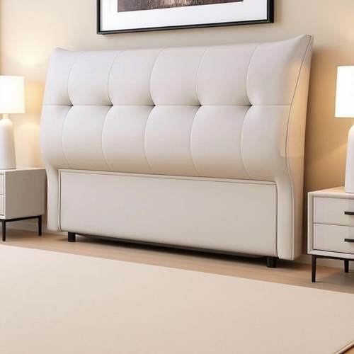 2地025背新款奶风实木床头靠落一HEG体背板油单买通用型简约软包