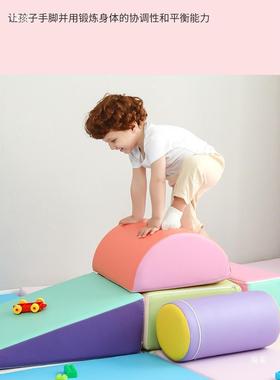 软体组13328合儿童大型玩具合攀爬早教统大厅训练爬滑组器材感教