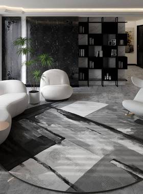 0WV定制圆形客厅地毯家垫用防滑沙椅发茶几地Y书房92472转脚垫入