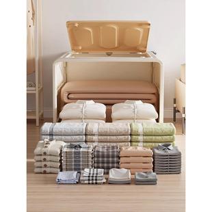 衣服物收纳箱家用超大容量换季 折子带叠翻盖5448轮整理储 衣被子裤