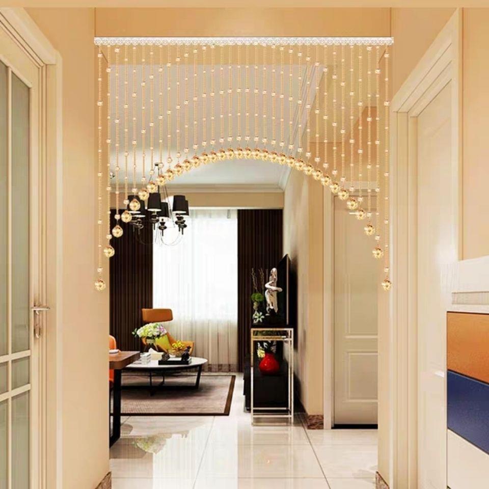 MMA珠帘水晶隔帘断客厅免玄关过道卫生间屏风家用帘装门饰子打孔