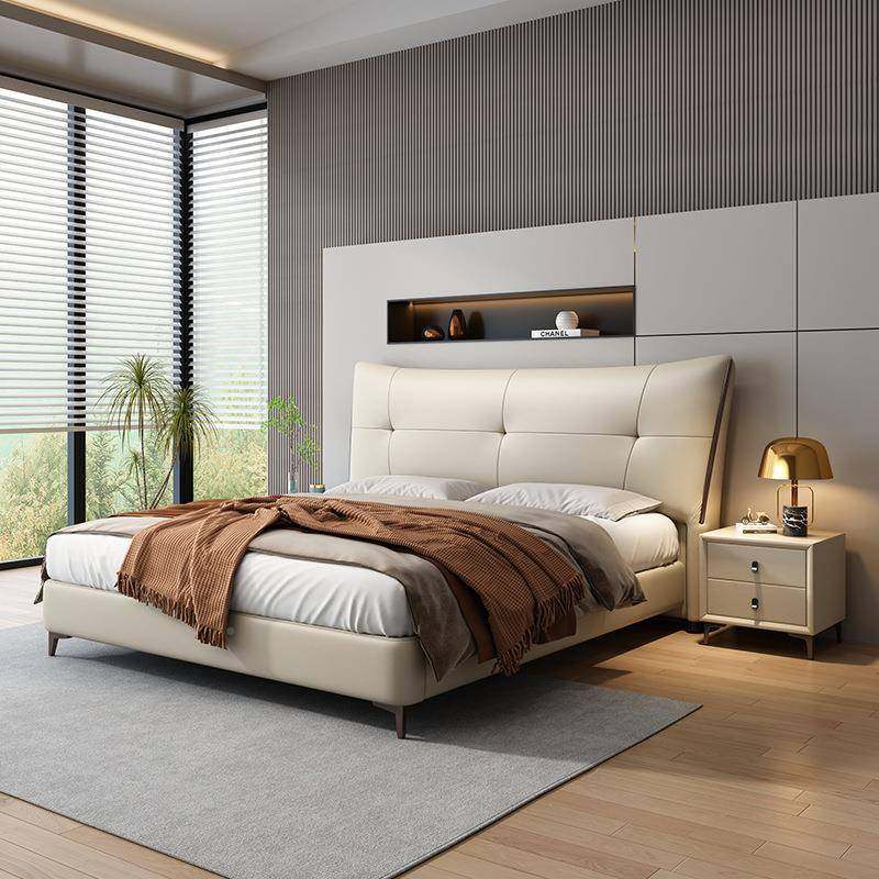 猫抓双布床A06#现简约1.8米人主卧婚床储1.5米物奶油风科技布代实,住宅家具,布艺床,淘宝优惠券,粉丝福利购,淘宝优惠卷