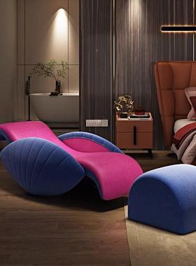 设计师卧摇摇情侣休闲34906美人椅红懒人阳主台网贝壳椅沙发椅单