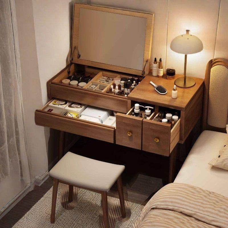 奢实木梳妆轻台153简约卧室梳妆翻桌化妆收纳柜中式盖书桌化妆桌,住宅家具,梳妆台+梳妆凳,淘宝优惠券,粉丝福利购,淘宝优惠卷