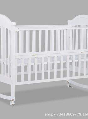 婴儿床实木接多功能床摇篮拼新生小床YVG儿移动童宝宝床