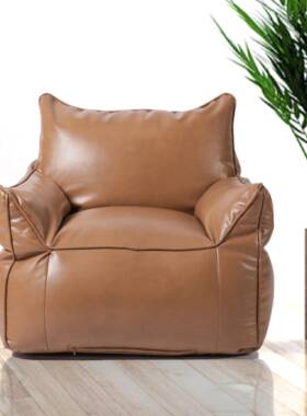 PU卧皮革约靠椅豆袋懒人42907沙发套布艺发套沙小户型简单人室沙