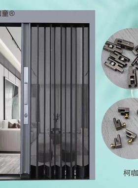 金刚网折叠纱SEF门隐形推拉门猫防蚊盗防自装家防伸缩用式铝合麦