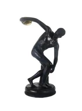 现代创摆意摆件岩白色人砂件黑色人思EON考者书挡件样板房家居摆