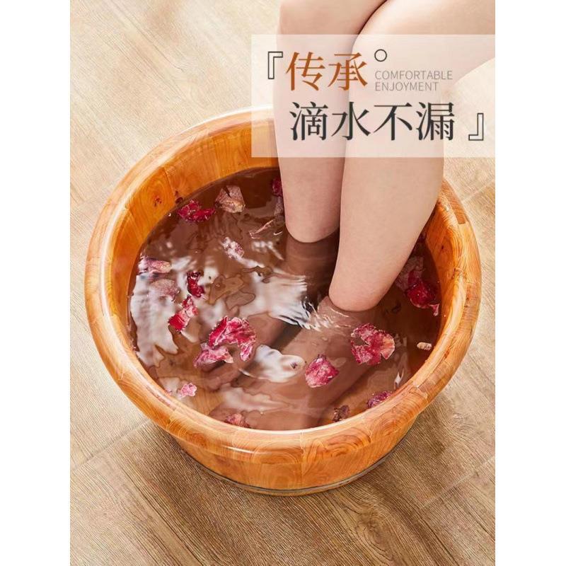柏木泡厚脚桶厂家木直销大加专用加老式632大木质足浴盆