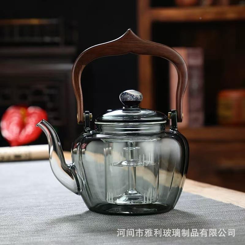 硼硅玻璃提梁壶耐高温炉耐热电陶茶壶家用煮加厚简约烧水高泡36茶