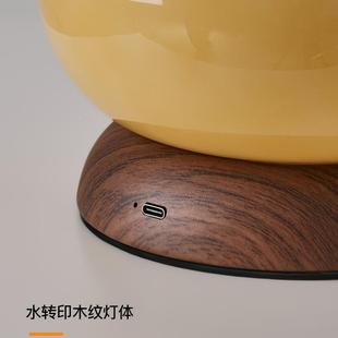 古法式 触中摸氛FCT6025小夜 奶油风梨子围卧护室床头眼台灯充电式