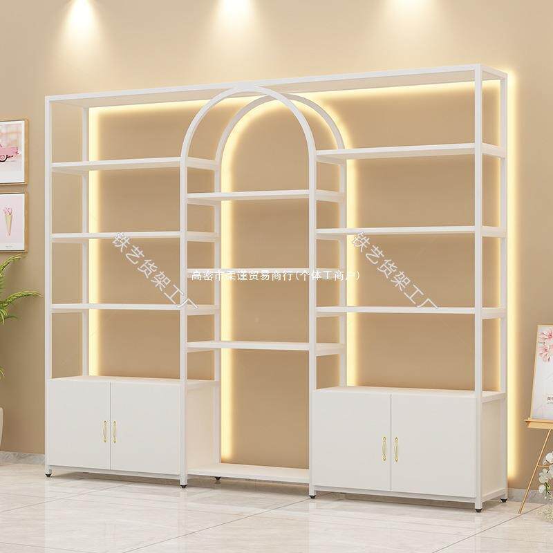 理发店产发品柜院产品商用可节陈列柜调廊毛巾柜列313轻奢陈架柜