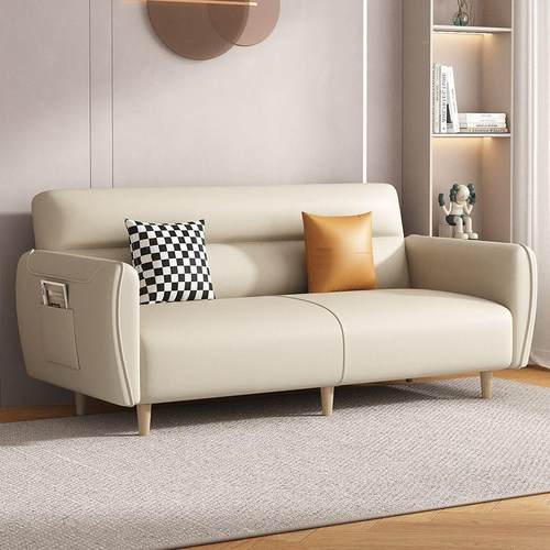 款新沙发床小户型客厅公寓艺小QQG卧室网红款出布租懒房人木