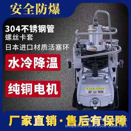 单缸电高气泵30m压385pa高压充气机动水冷打气泵40mpa