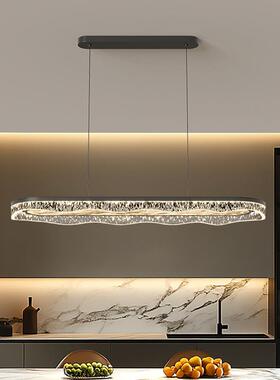 式极简959餐厅吊灯现代简约创意长D条形餐桌L灯吧台一字E餐厅意吊