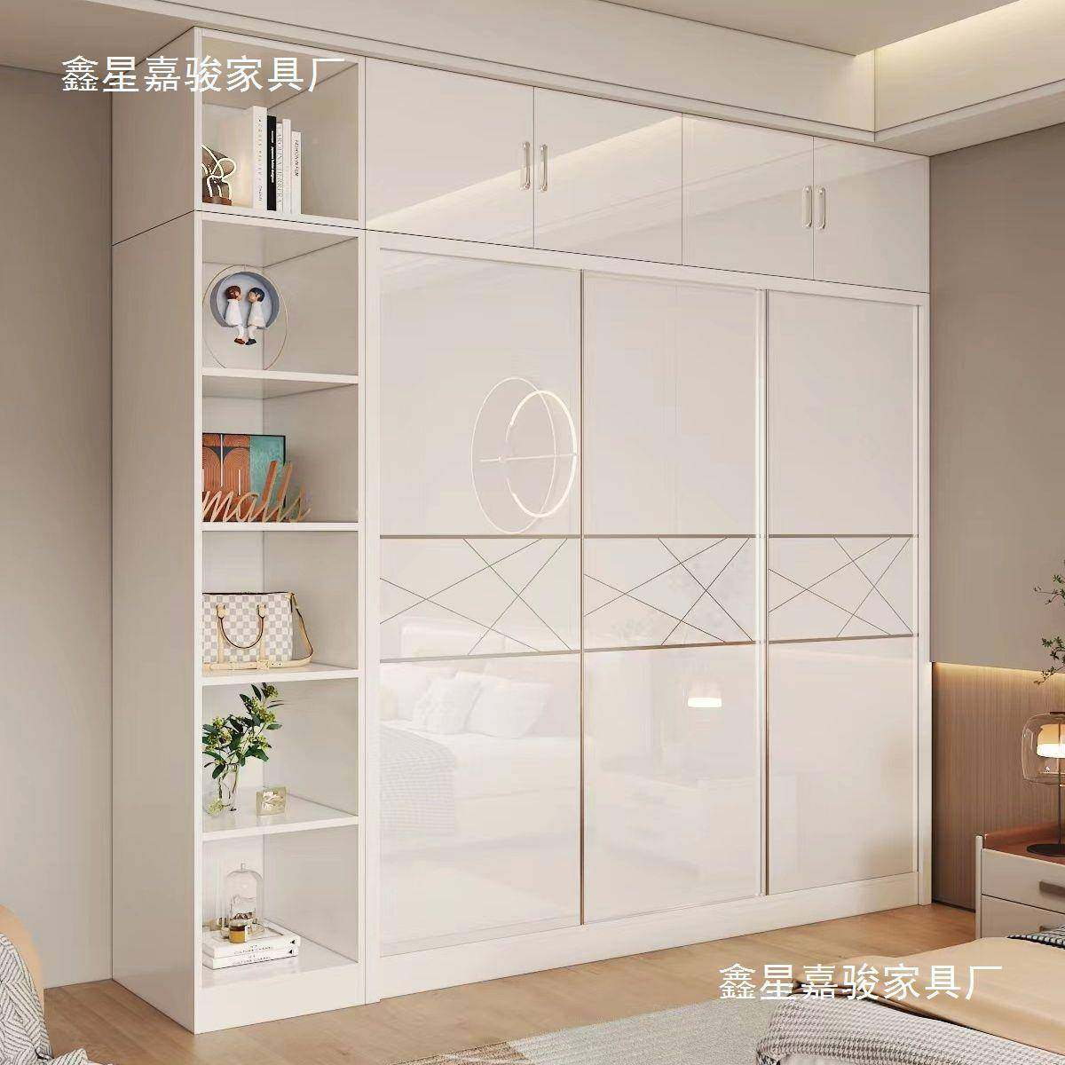 柜家用卧组新款推拉简约衣现代小户型AMM出室租屋结合婚储物收纳