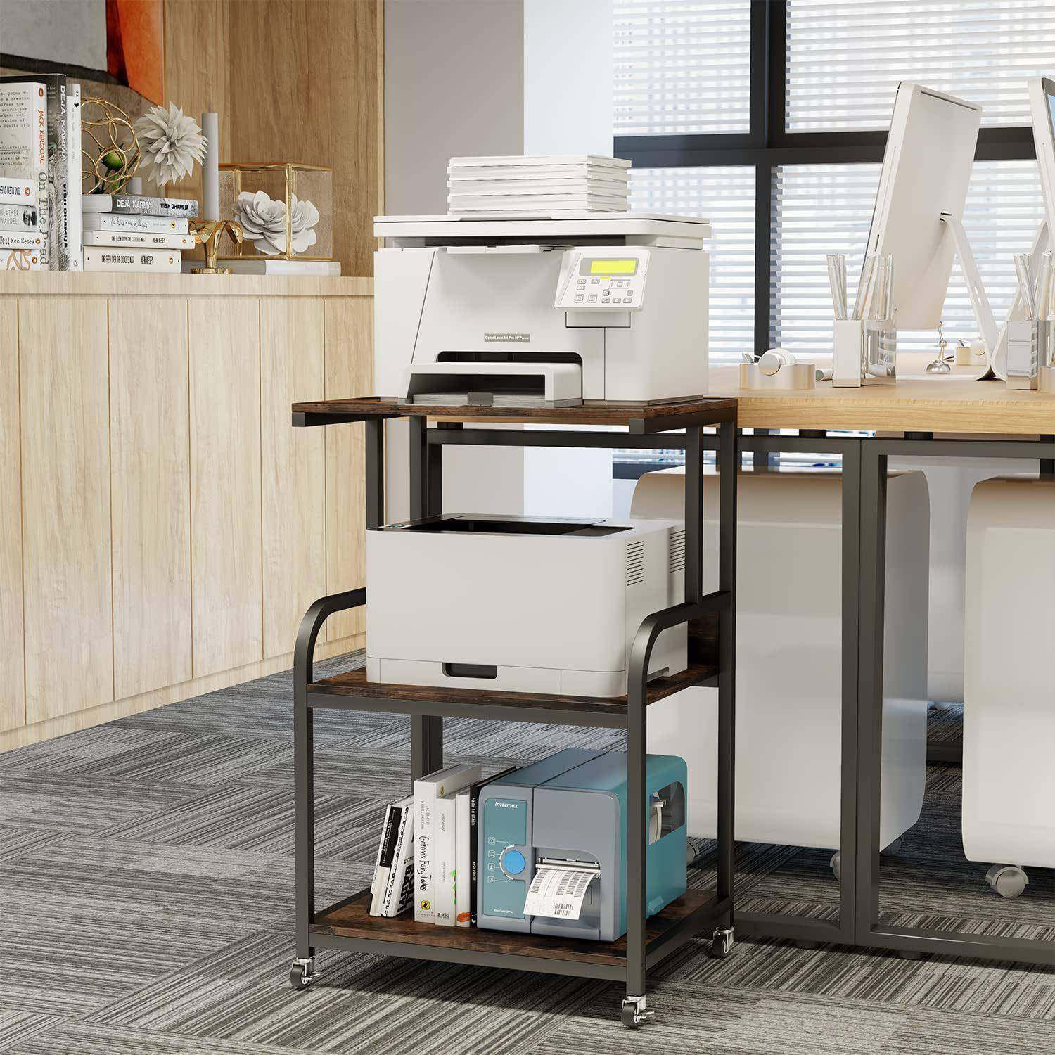 打印KH-101机架-大型支3层打储印机带桌轮子-工业打印机存车-滚,收纳整理,书桌收纳置物架,淘宝优惠券,粉丝福利购,淘宝优惠卷