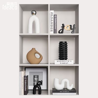 高级感艺术异形装饰品摆件创意客厅陶瓷花瓶酒书柜子抽象家居摆设