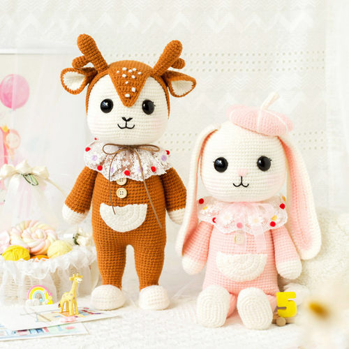 新妈咪手作暖心陪伴大玩偶手工diy儿童毛线团钩针编织材料包尛