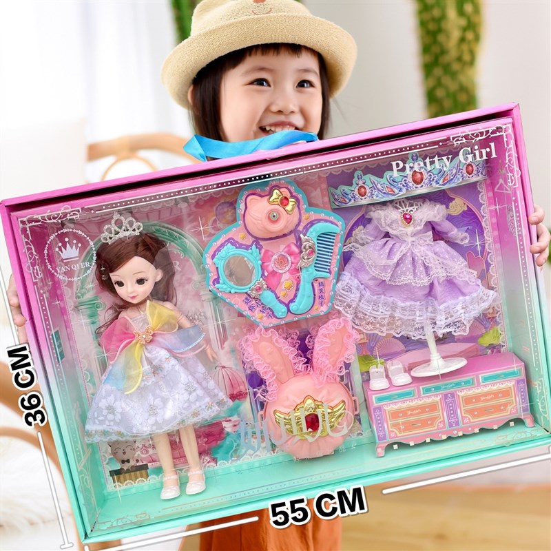 儿童可换装洋娃娃装仿真公主饰品咕卡奶油胶女孩幼儿园礼品