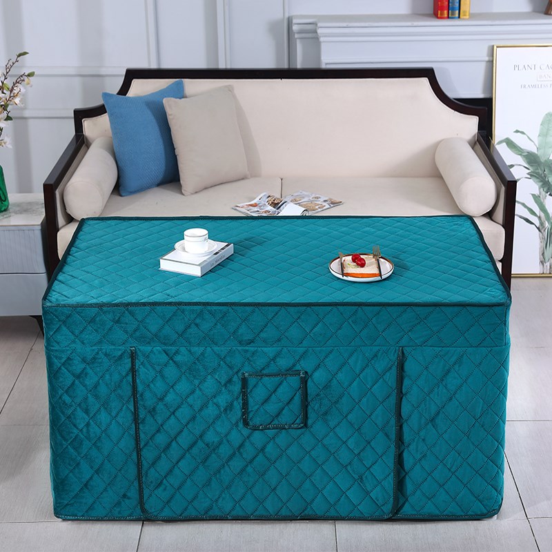 加绒加厚烤火桌子罩长方形桌布家用烤火炉升降茶几电炉罩湖南款