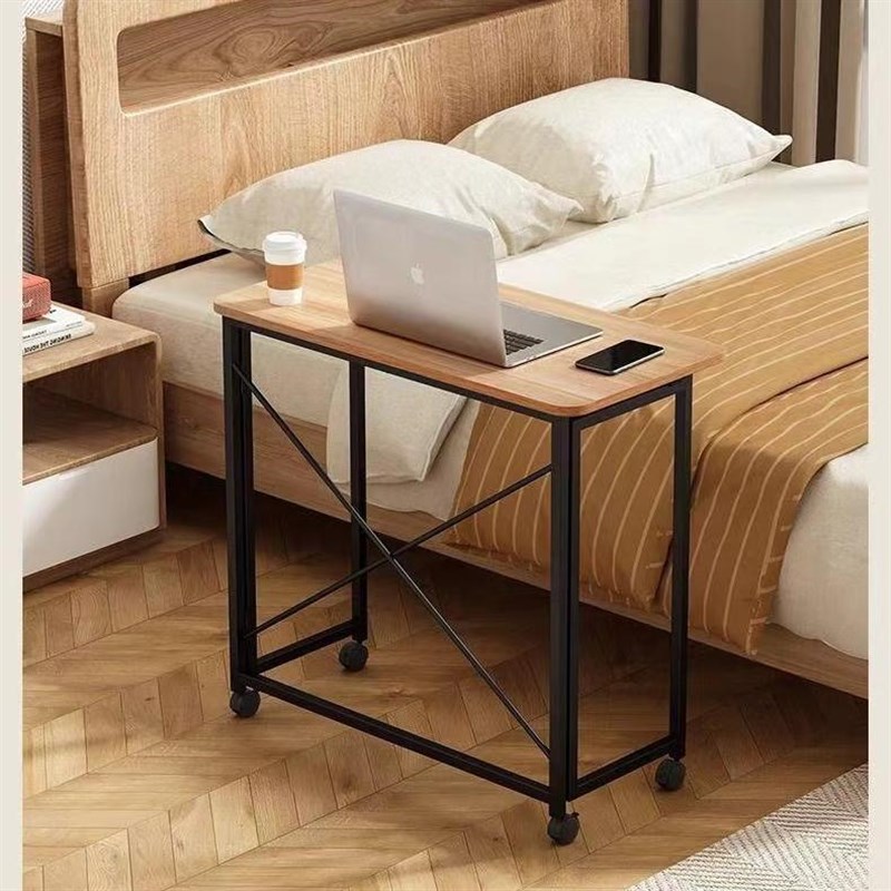 简易长方形桌子家用办公桌书桌带轮子吃饭桌折叠款学习桌写字环保