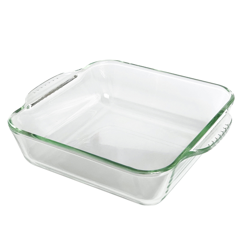 微波炉玻璃烤盘耐热高硼硅玻璃盘子光波专用热菜蒸鱼烤肉焗饭方盘