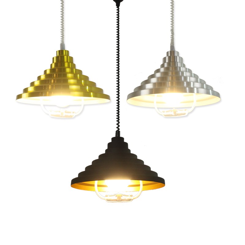 简约吊灯升降灯棋牌室麻将桌灯单头餐厅吧台灯拉伸灯伸缩铝材灯罩