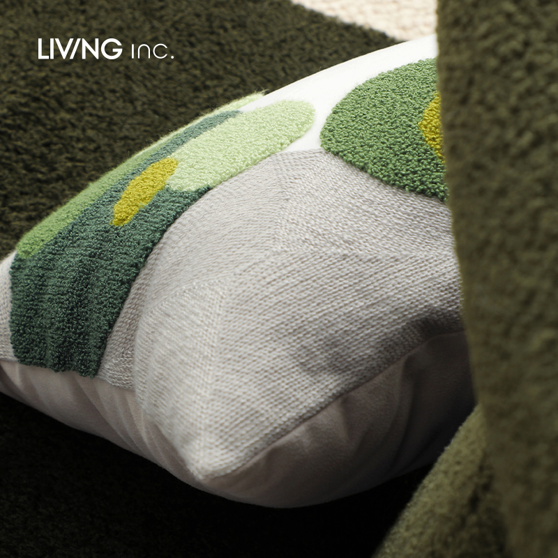 LIVING inc.苔藓 艺术青苔绿色抱枕创意客厅沙发靠垫床头绿色靠枕
