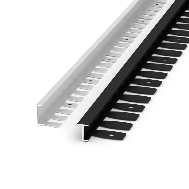 铝合金瓷砖收边条黑色阳角封边条极窄金属鱼骨弯弧度木地板收口条