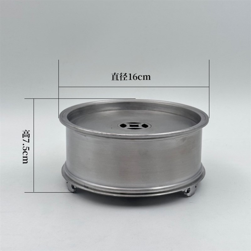 手工锡茶船功夫茶海茶具托盘接水盘干泡茶台家用储水式小型圆茶盘