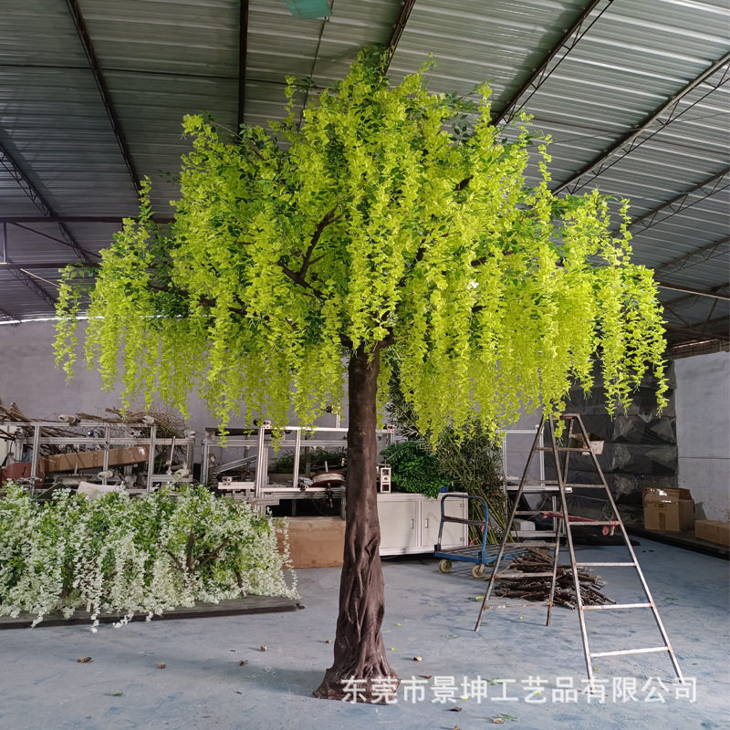 仿真豆花树仿真紫藤树人造假树商场酒店婚礼装饰园林造景大型摆件