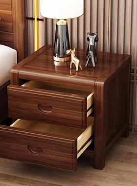 新中式MDJ全床柜头柜实木卧室床头2023新款藏实木储多功能床头柜