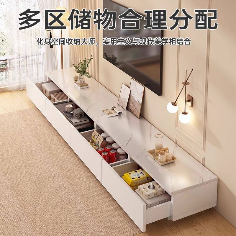物电视柜客厅用现代约小简户详情问客型落地收纳家储一体茶几电视